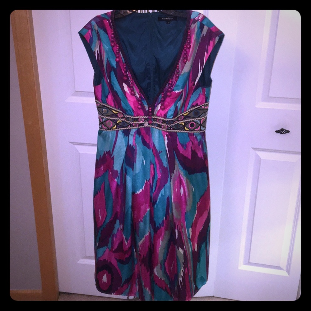 Nanette Lepore dress w/ beads at V-neckline